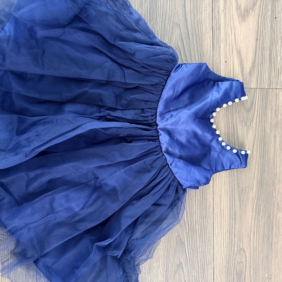 SHEIN Elegant Blue Tulle Kids Dress - Picture 6 of 6